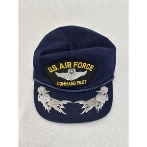US Air Force Hat Cap Command Pilot SnapBack Rope || pre-owned